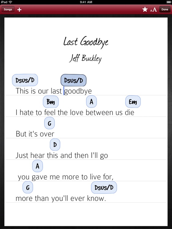 Chords + Lyrics