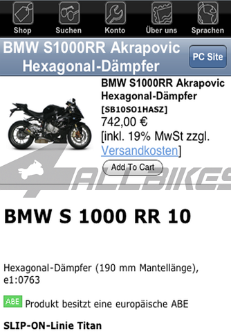 Скриншот из 4allBikes.de