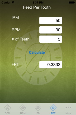 Feed Rate Calculator screenshot 4