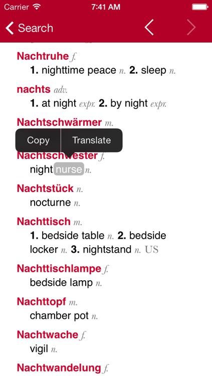 German-English Dictionary from Accio