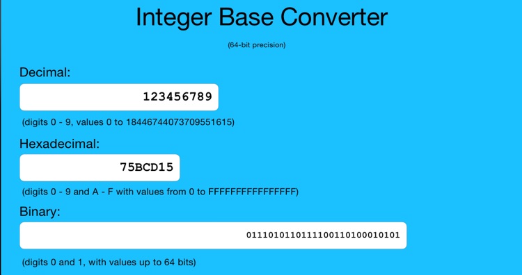 Integer Base Converter screenshot-3