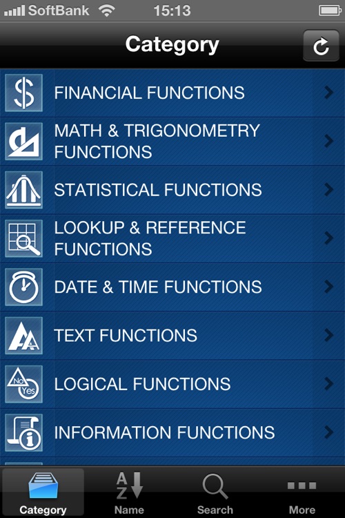 Excel Function list