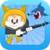 Water Cat vs Hungry Shark - Fun Underwater Game for boys and girls