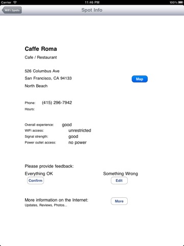 Free WiFi Cafe Spots for iPad screenshot 3