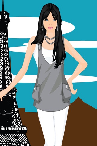 Paris Girl Dress Up Game screenshot 2