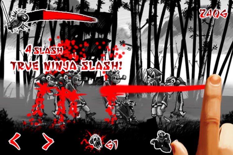 Draw Slasher: Dark Ninja vs Pirate Monkey Zombies screenshot-3