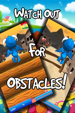 Candy Dragon Dash - Fly Through The Fantasy Village In Search of Fun Powerups while Avoiding Monsters! screenshot 2