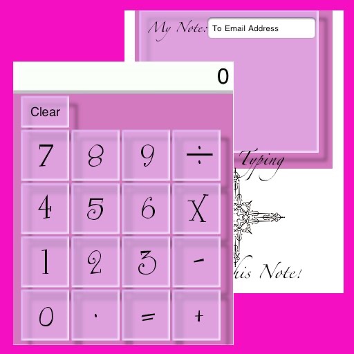 Pink Glass Officemate - The pink calculator with style! icon