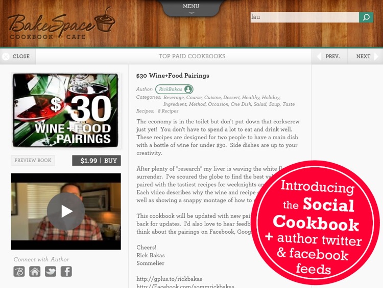 Cookbook Cafe: The grassroots way to shop for cookbooks -- by BakeSpace.com