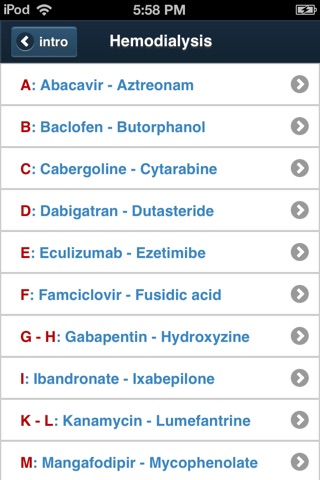 Dialysis Drug List screenshot 2