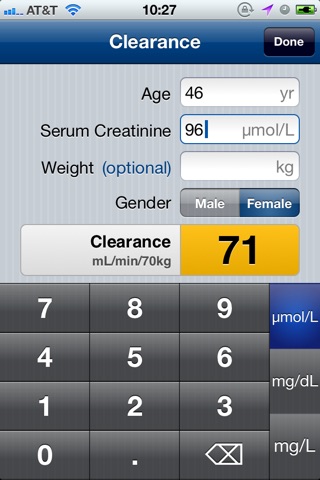 KidneyCalc (Dosage Adjustment Calculator) screenshot 4