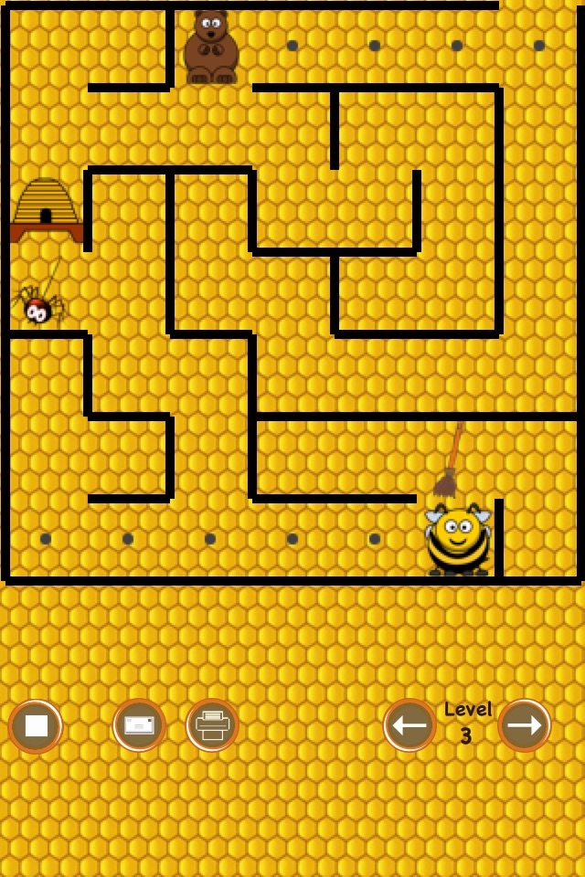 Beehive Maze Race (bee against the bear) screenshot 2
