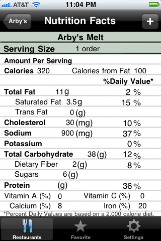Lunch Facts Nutrition Data screenshot 3