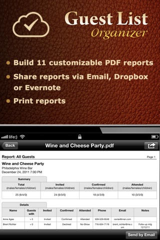 Guest List Organizer Lite screenshot 2