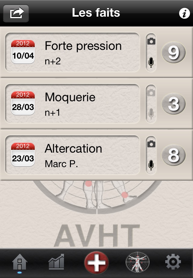 AVHT - Journal de Bord - Harcèlement screenshot 2