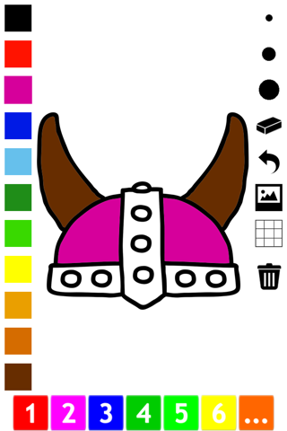 Active Vikings Coloring Book for Children: learn to color viking ship, dragon, swords and more screenshot 3