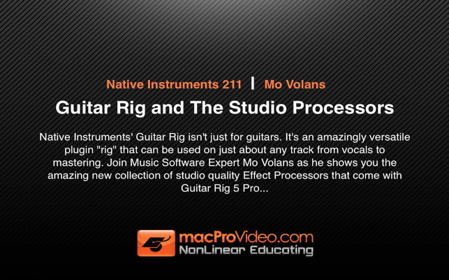 Course For NI Guitar Rig and The Studio 