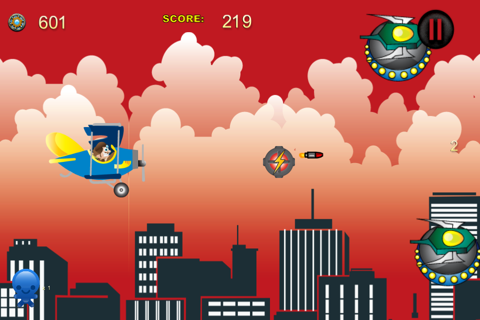Fighter Plane Alien Shooting Adventure - City Air Fighting Attack Free screenshot 2