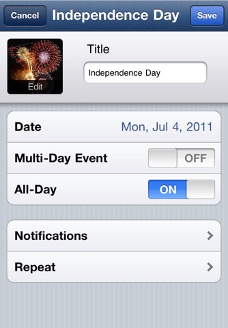 Mint Countdowns: An Event Reminder Calendar screenshot 3