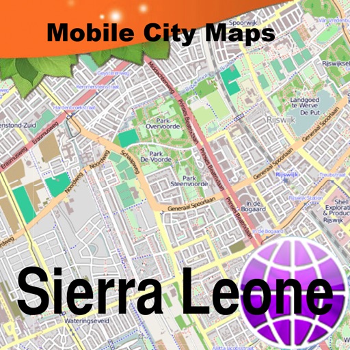 Sierra Leone Street Map.