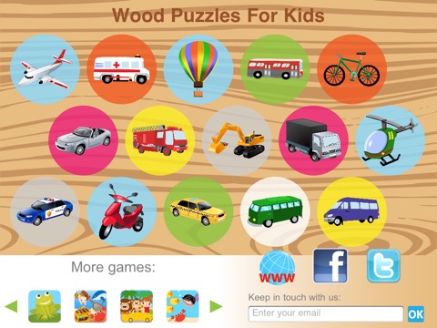 Скачать Wood Puzzles Vehicles (Free)