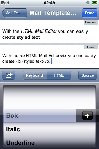 HTML Mail Editor