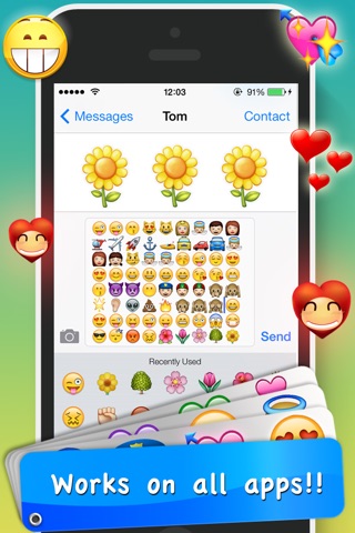 Emoji Emoticons for iOS 7 & New Free Smiley Symbols screenshot 2