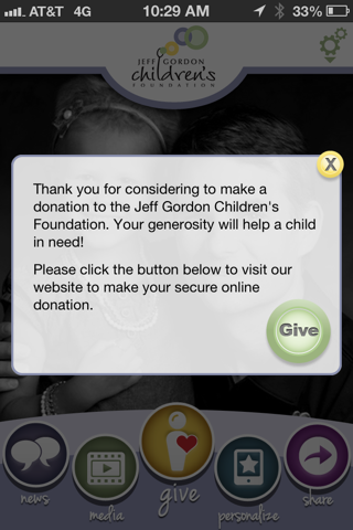 Jeff Gordon Children's Foundation - OFFICIAL screenshot 3