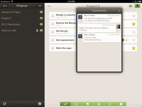 To Do List for Nozbe HD screenshot 3