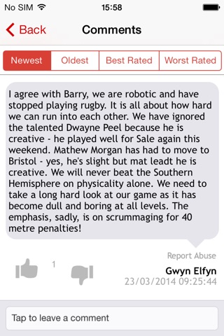 Welsh Rugby Addicts screenshot 3