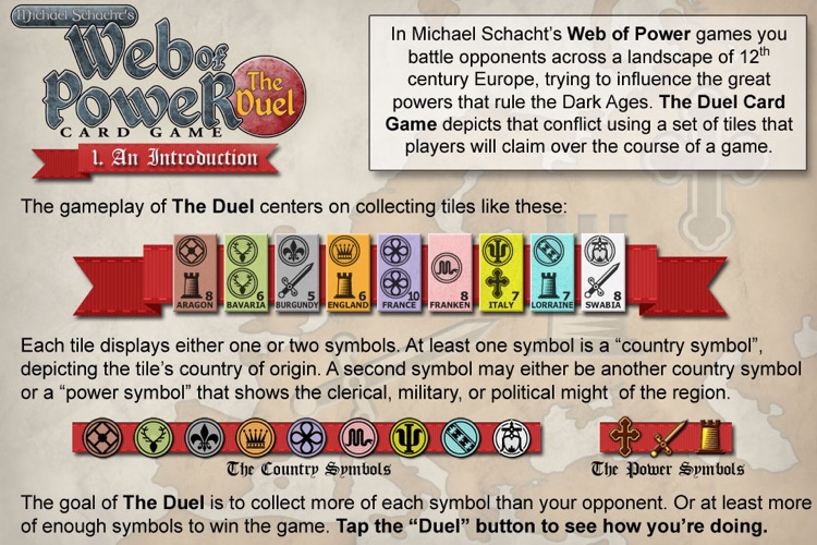 Michael Schacht's Web of Power Card Game: The Duel