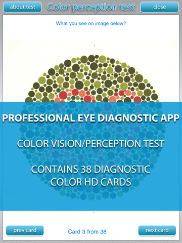 Color vision test HD - Medical eye Diagnostic chart and test screenshot 3