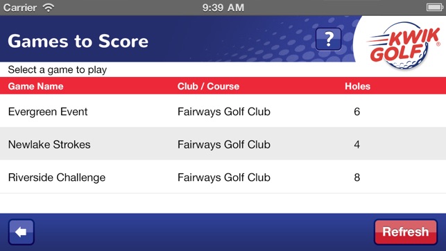 Kwik Golf Scorecard Mobile(圖1)-速報App