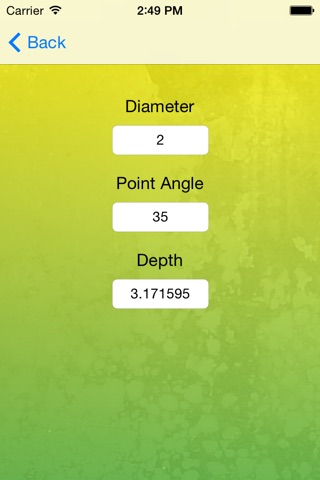 Drill Point Calculator screenshot 2