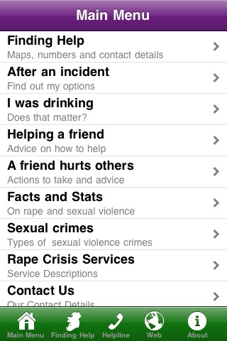 Rape Crisis Ireland App screenshot 2