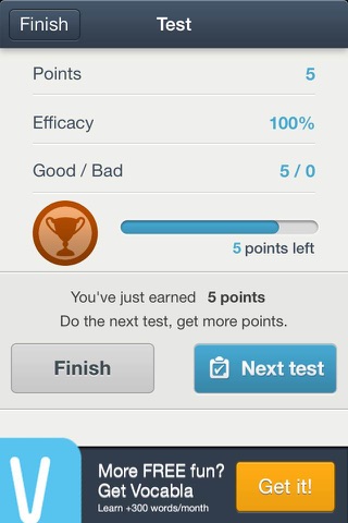 Vocabla: GRE Exam. Play & learn 1000 English words and improve vocabulary in easy tests. screenshot 3
