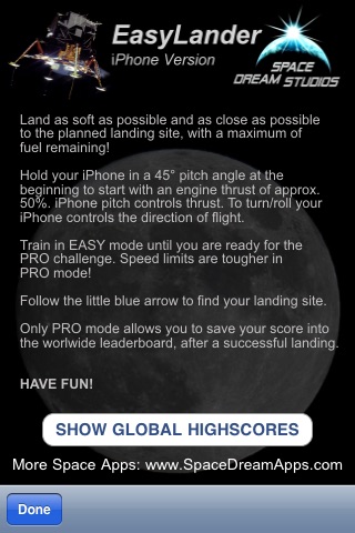 EasyLander the Apollo 11 Lander Game screenshot 3