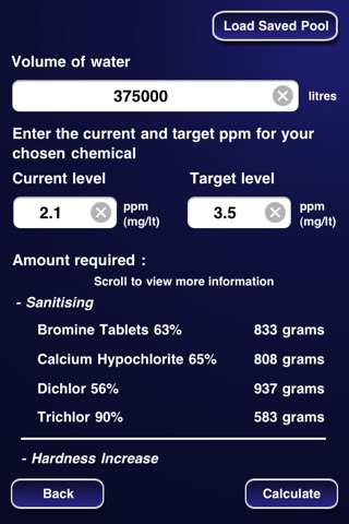 Pool Chemical & Volume Calc screenshot 4
