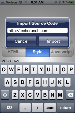 Mobile Markup  - Code Editor screenshot 3