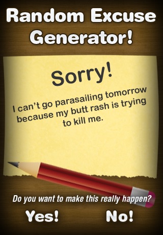 Random Excuse Generator screenshot 3