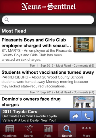 Parkersburg News and Sentinel screenshot 4