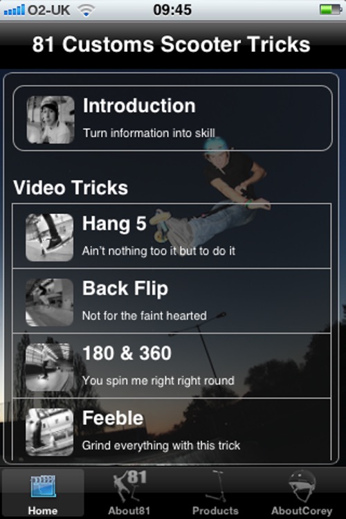 81 Customs Scooter Tricks App