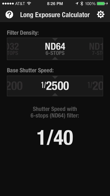 Long Exposure Calculator