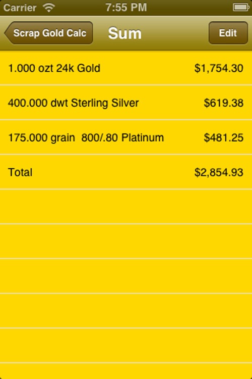 Scrap Gold Calculator screenshot-3