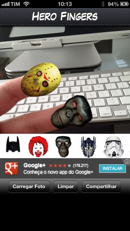 Hero Fingers - Put hero masks over your fingers!