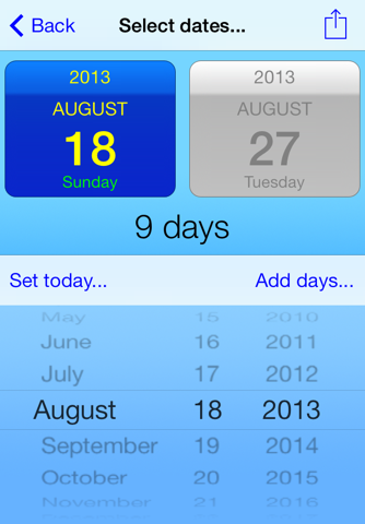 Days to Date screenshot 2