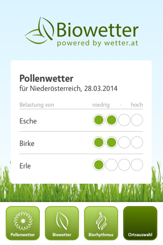 Biowetter screenshot 2