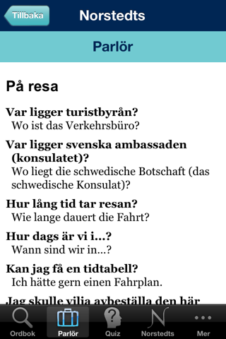 Norstedts stora tyska ordbok screenshot 3