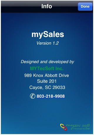 mySales screenshot 2