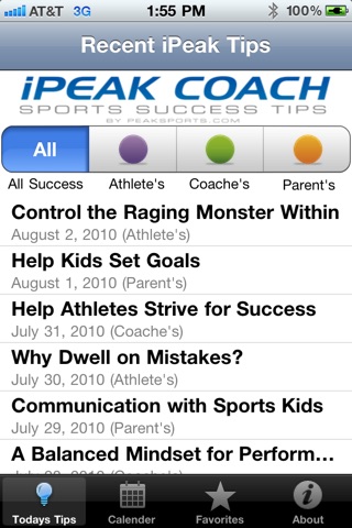 iPeakCoach screenshot 2